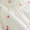 Bralette esvoaçante com acabamento em renda cereja