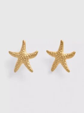 Brincos de pressão à forma de estrela-do-mar à prova de água