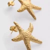 Brincos de pressão à forma de estrela-do-mar à prova de água