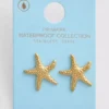 Brincos de pressão à forma de estrela-do-mar à prova de água
