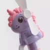 Brinquedo com ventilador de bolhas em forma de unicórnio