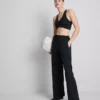 Calças de estilo desportivo de perna larga