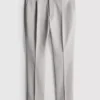Calças de fato de corte justo com textura dobby