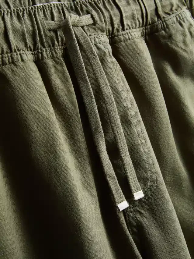 Calças de fato de treino casuais em mistura de algodão