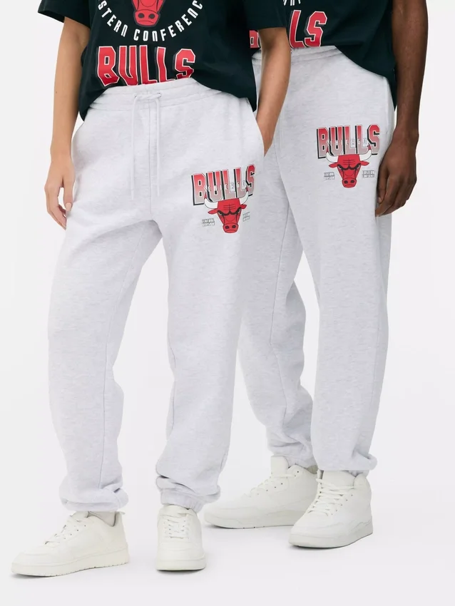 Calças de fato de treino com cordão dos Chicago Bulls da NBA