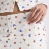 Calças de pijama com padrão de borboletas em canelado