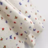Calças de pijama com padrão de borboletas em canelado