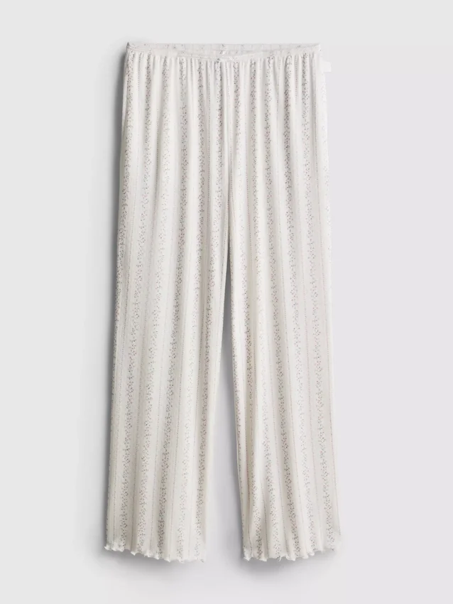 Calças de pijama com ponto floral