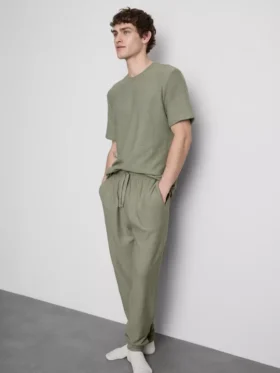 Calças de pijama com textura