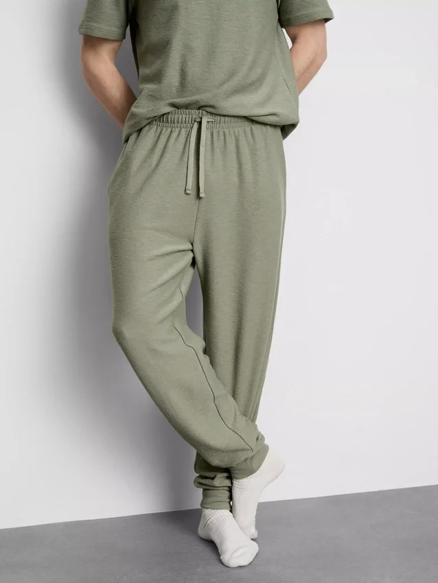 Calças de pijama com textura