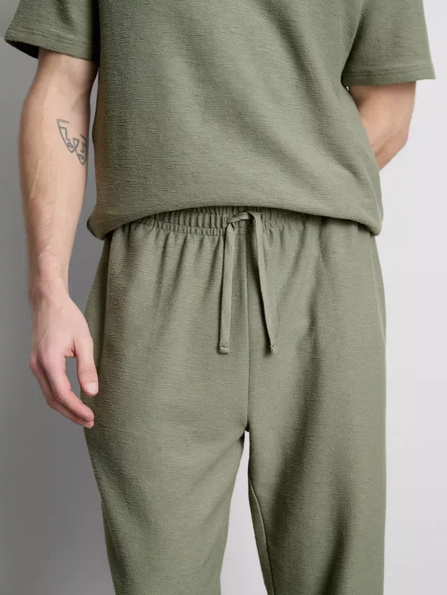 Calças de pijama com textura