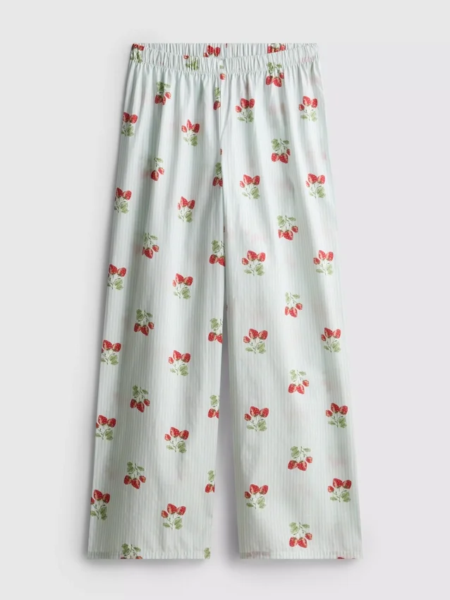 Calças de pijama de algodão estampadas
