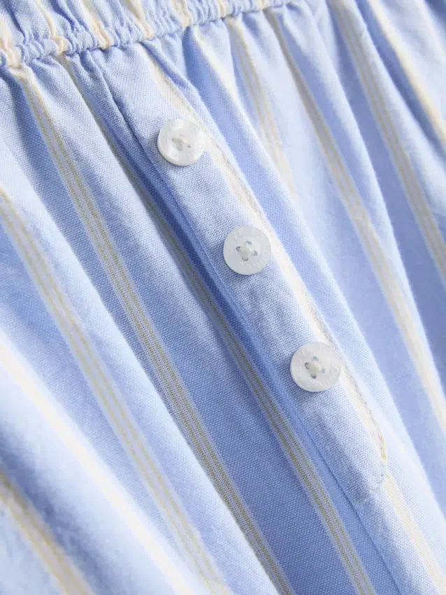 Calças de pijama em algodão às riscas, estilo Oxford