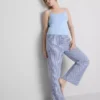 Calças de pijama em algodão xadrez