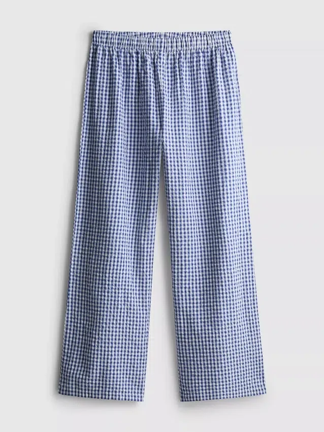 Calças de pijama em algodão xadrez