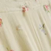 Calças de pijama florais com canelado