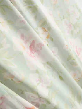 Calças de pijama florais de perna larga