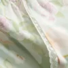 Calças de pijama florais de perna larga