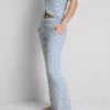 Calças de pijama às riscas com canelado «Love to Lounge»