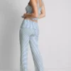 Calças de pijama às riscas com canelado «Love to Lounge»