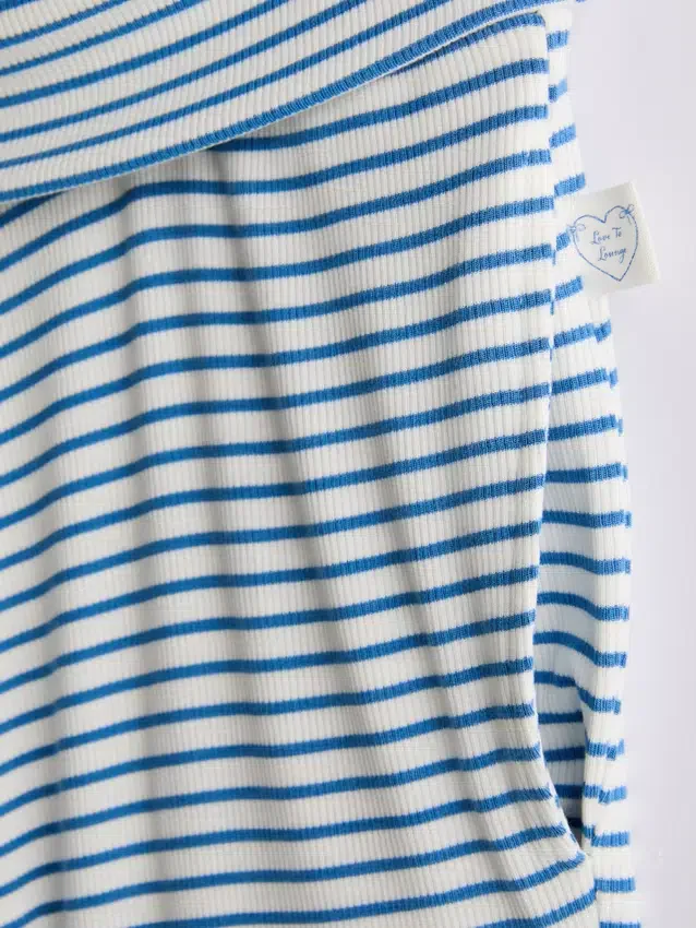 Calças de pijama às riscas com canelado «Love to Lounge»