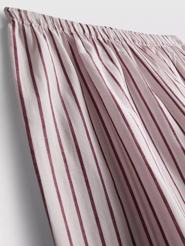 Calças de pijama às riscas em algodão