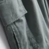 Calções cargo em mistura de linho