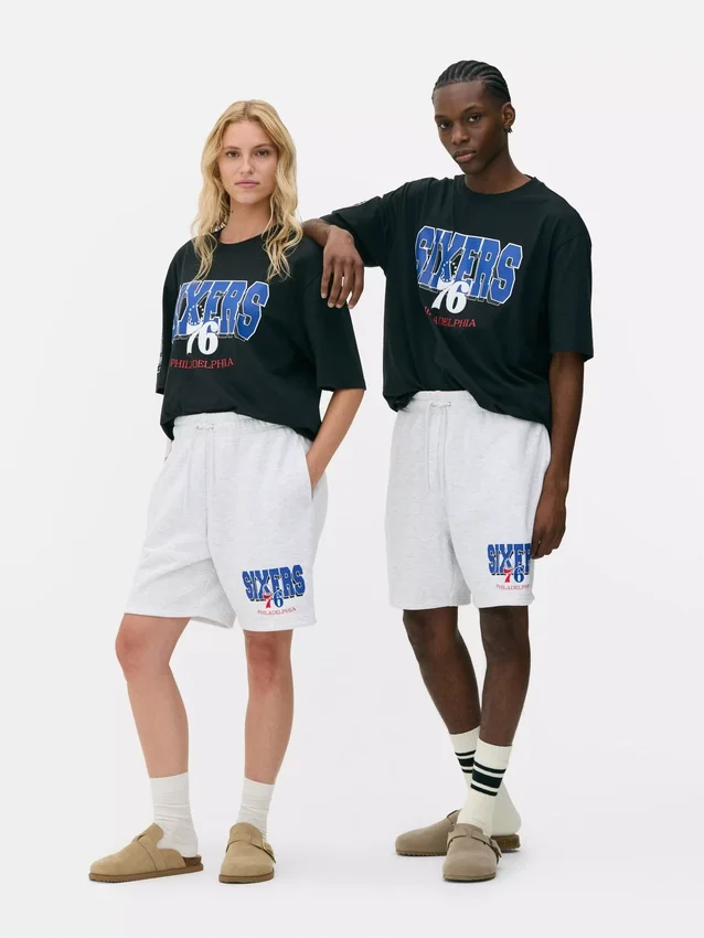 Calções com cordão da NBA Philadelphia 76ers