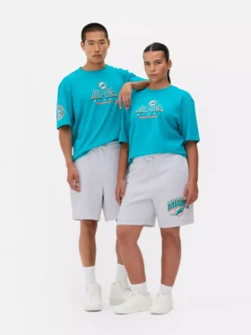 Calções com o logótipo dos Miami Dolphins da NFL