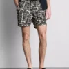 Calções de banho com estampado abstrato