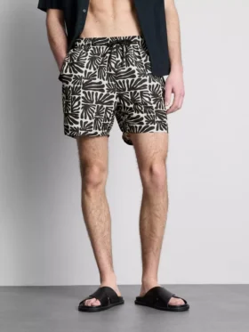 Calções de banho com estampado abstrato