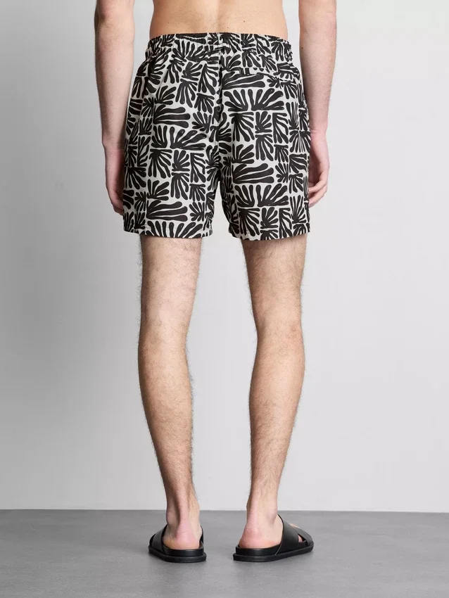 Calções de banho com estampado abstrato