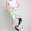 Calções de banho com estampado de limão