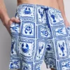 Calções de banho com textura de azulejos mediterrânicos