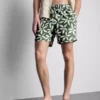 Calções de banho florais com cordão