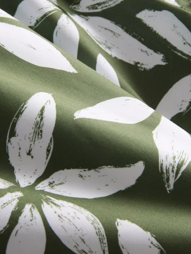 Calções de banho florais com cordão