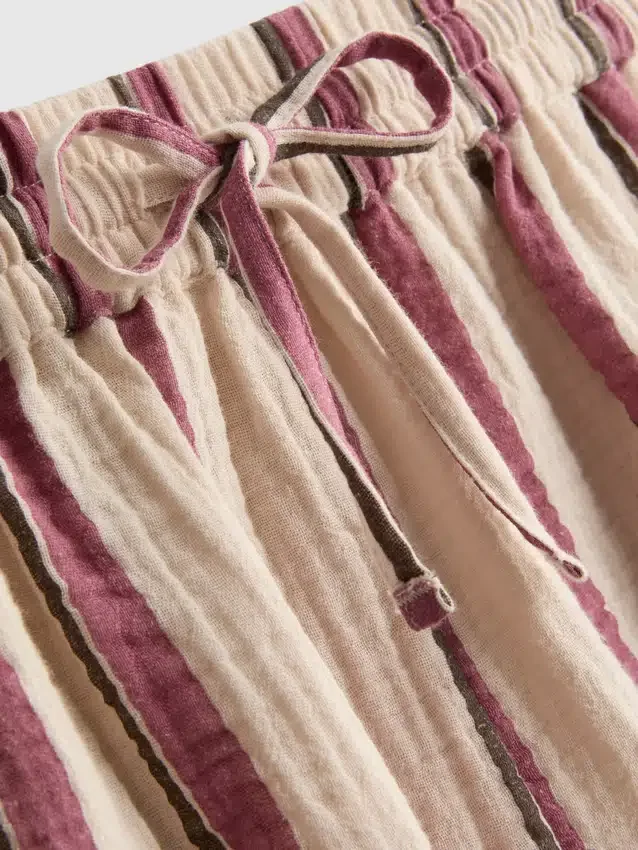Calções de musselina de algodão