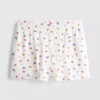 Calções de pijama com canelado e estampado de borboletas
