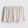 Calções de pijama com canelado estampado