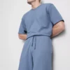 Calções de pijama com cordão texturizados