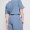 Calções de pijama com cordão texturizados