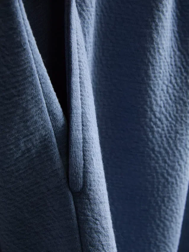 Calções de pijama com cordão texturizados