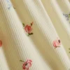 Calções de pijama com estampado floral em malha canelada