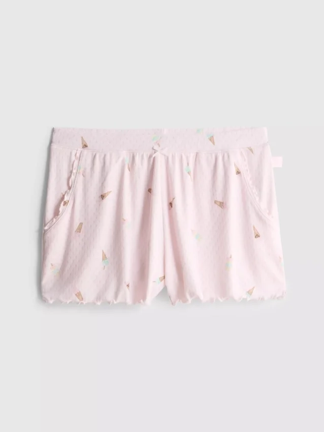 Calções de pijama com folhos «Love to Lounge» com padrão de gelados