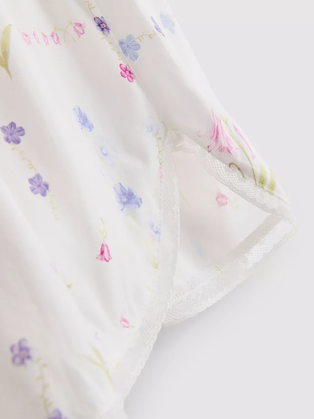 Calções de pijama com padrão floral