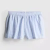 Calções de pijama em algodão às riscas, estilo Oxford