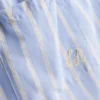 Calções de pijama em algodão às riscas, estilo Oxford
