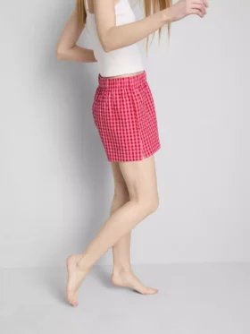 Calções de pijama em algodão tecido
