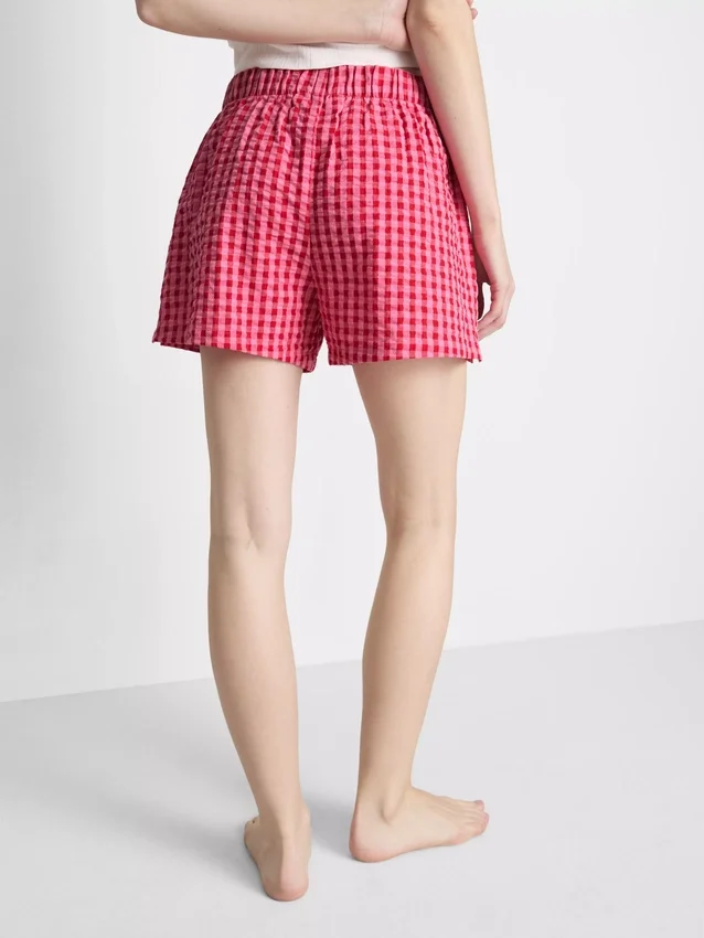 Calções de pijama em algodão tecido
