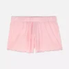 Calções de pijama em jersey com acabamento em folha de alface